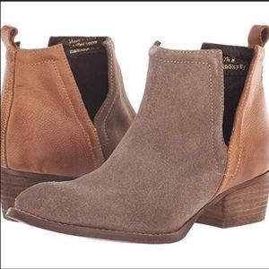 Diba True Stop By Two Tone (Suede & Leather) Booties - Size 9